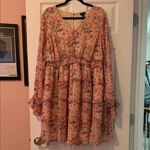 Torrid Mini Lurex Chiffon Tiered Dress